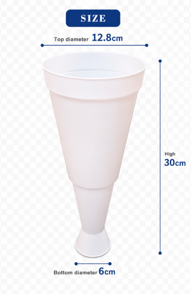 Custom Popcorn Megaphone Cup manufacturer from Taiwan. Injection-molded popcorn container designed for sports events, concerts, cinemas, promotional campaigns, fan engagement activities, and branded marketing events. Available with logo printing and custom colors.